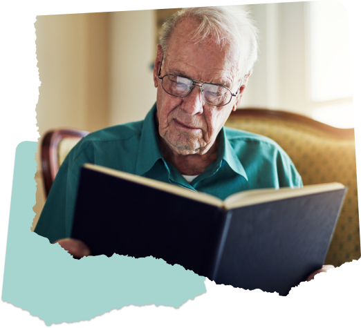 A man reading a book